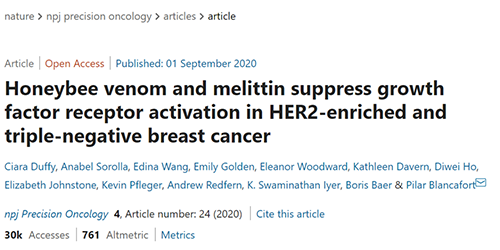 攻克三阴性乳腺癌，，，，，蜜蜂毒液竟是要害？？？？？